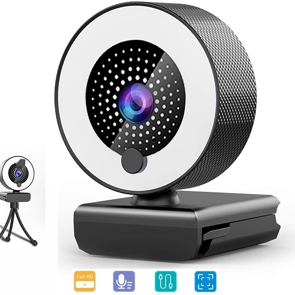4K autofocus webcam with ring light 4K autofocus webcam with ring light