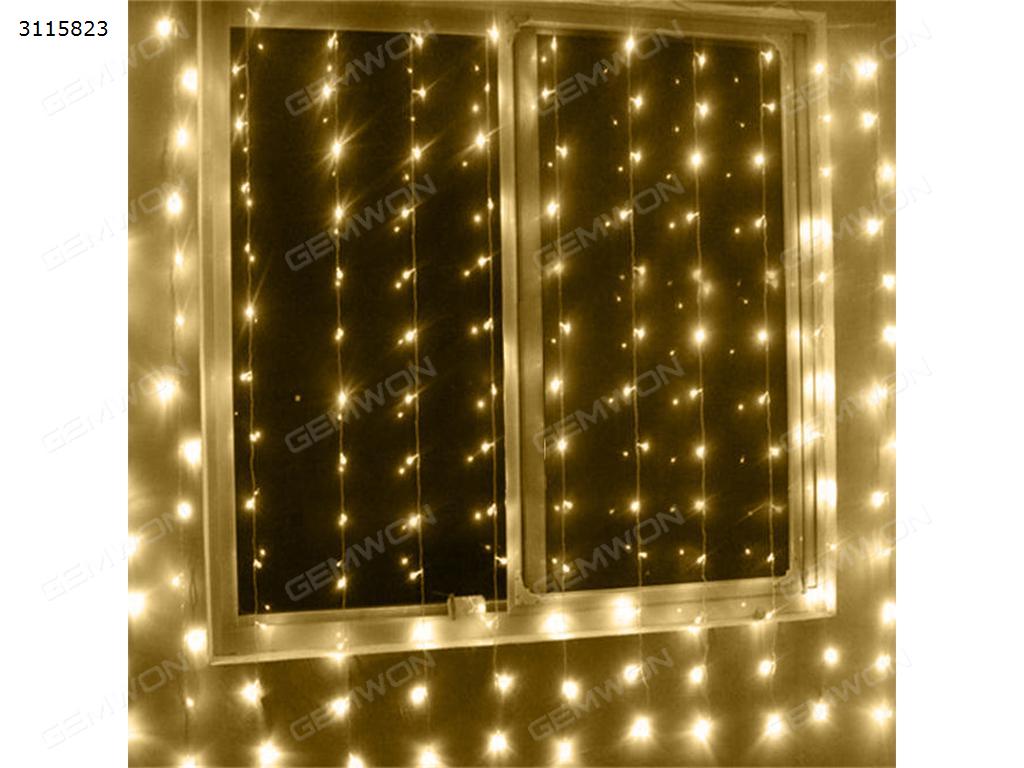 300 Led Light Curtain Icicle Lights, White Christmas Curtain String Fairy Wedding Lights for Home, Garden, Kitchen, Bedroom, Livingroom, Party, Window Decorations, US, Warm white