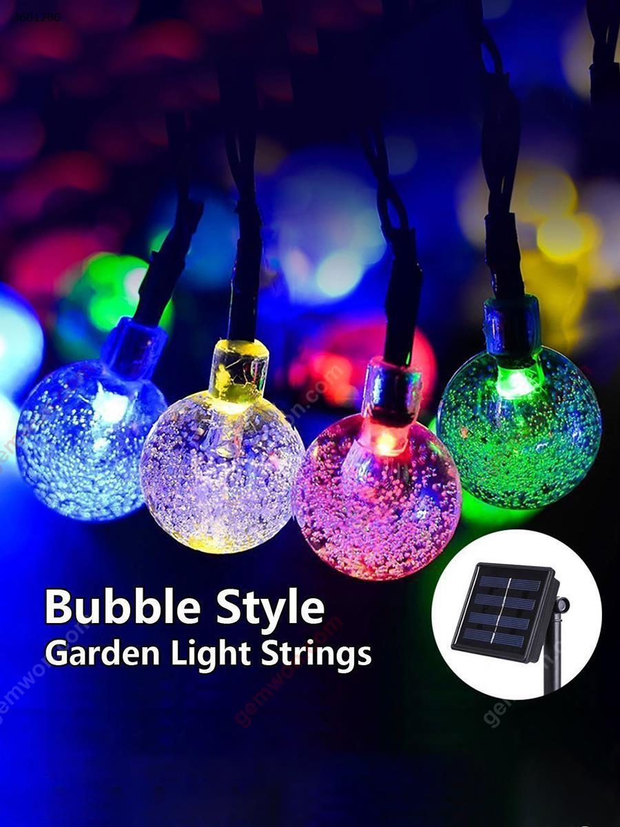 Solar light string 30LED bubble beads string(Colours)