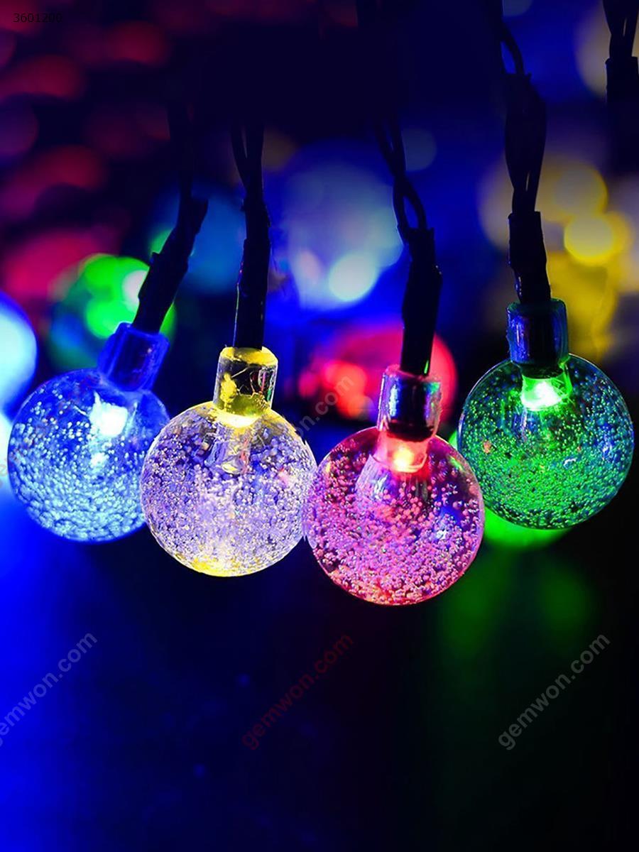 Solar light string 30LED bubble beads string(Colours) view 2
