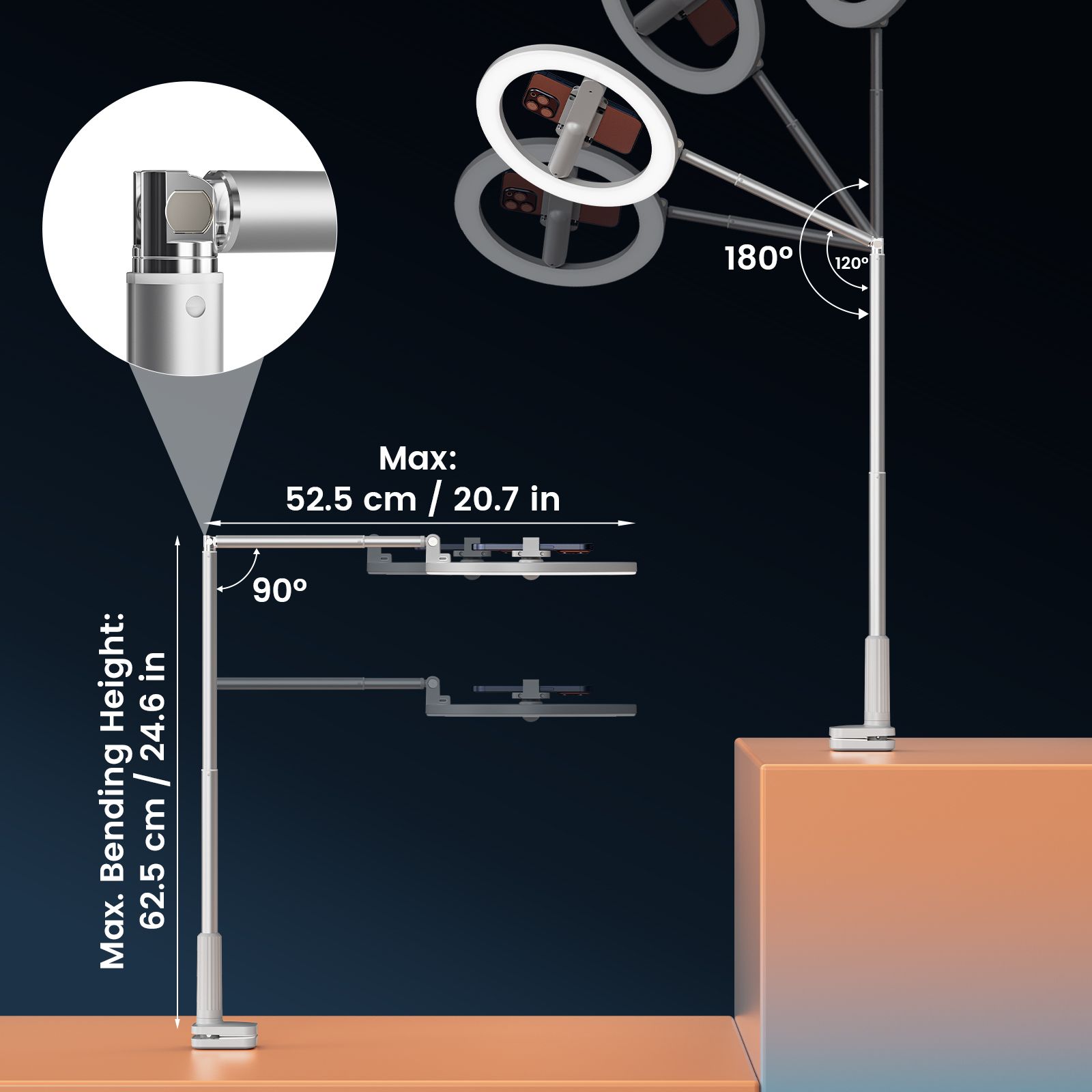 AIXPI R6S 10in Bluetooth Desktop Light 250430515 view 2