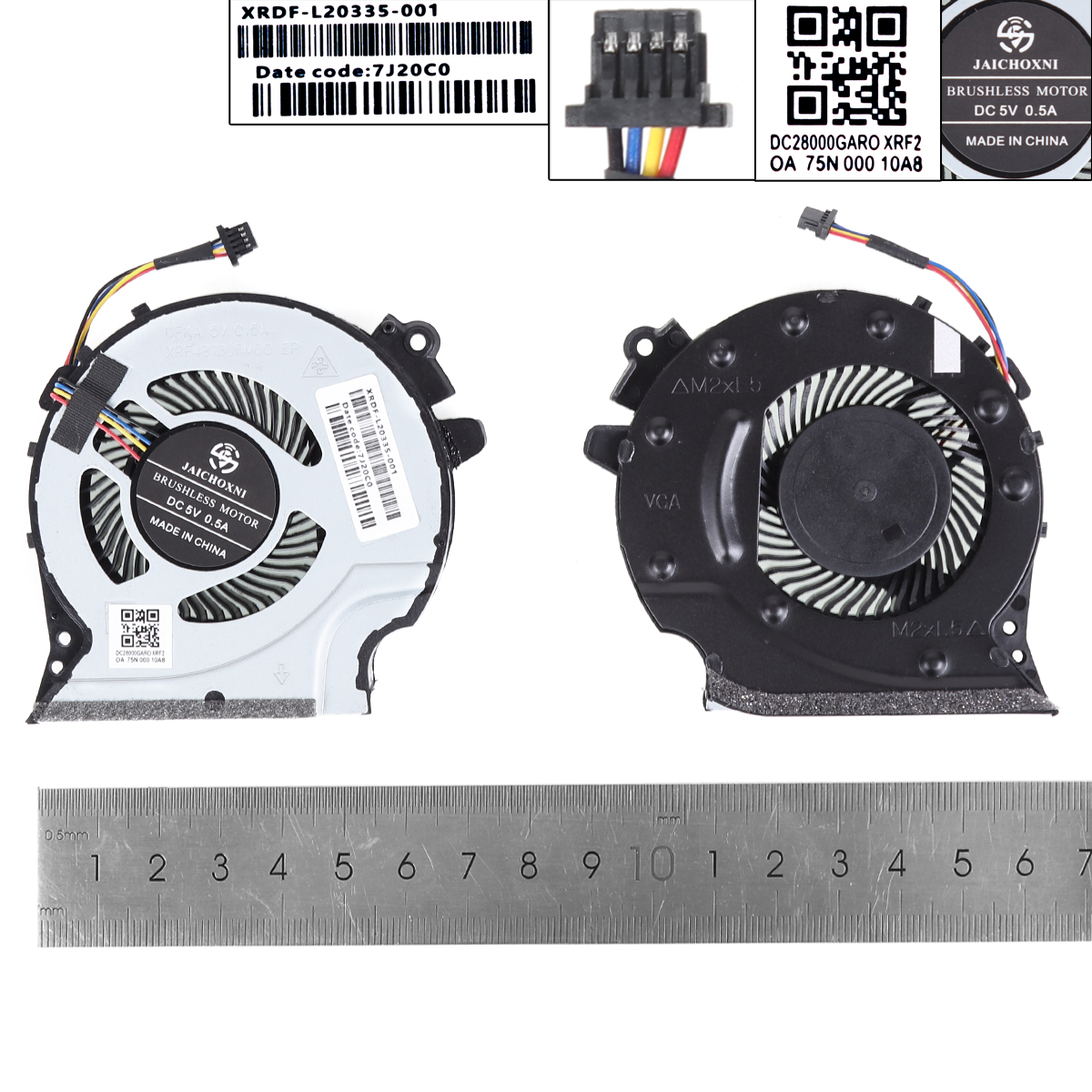 Picture of New Replacement CPU Cooling Fan For HP PAVILION 15-CX 15-CX0060TX TPN-C133 （GPU FAN OEM） N/A Layout