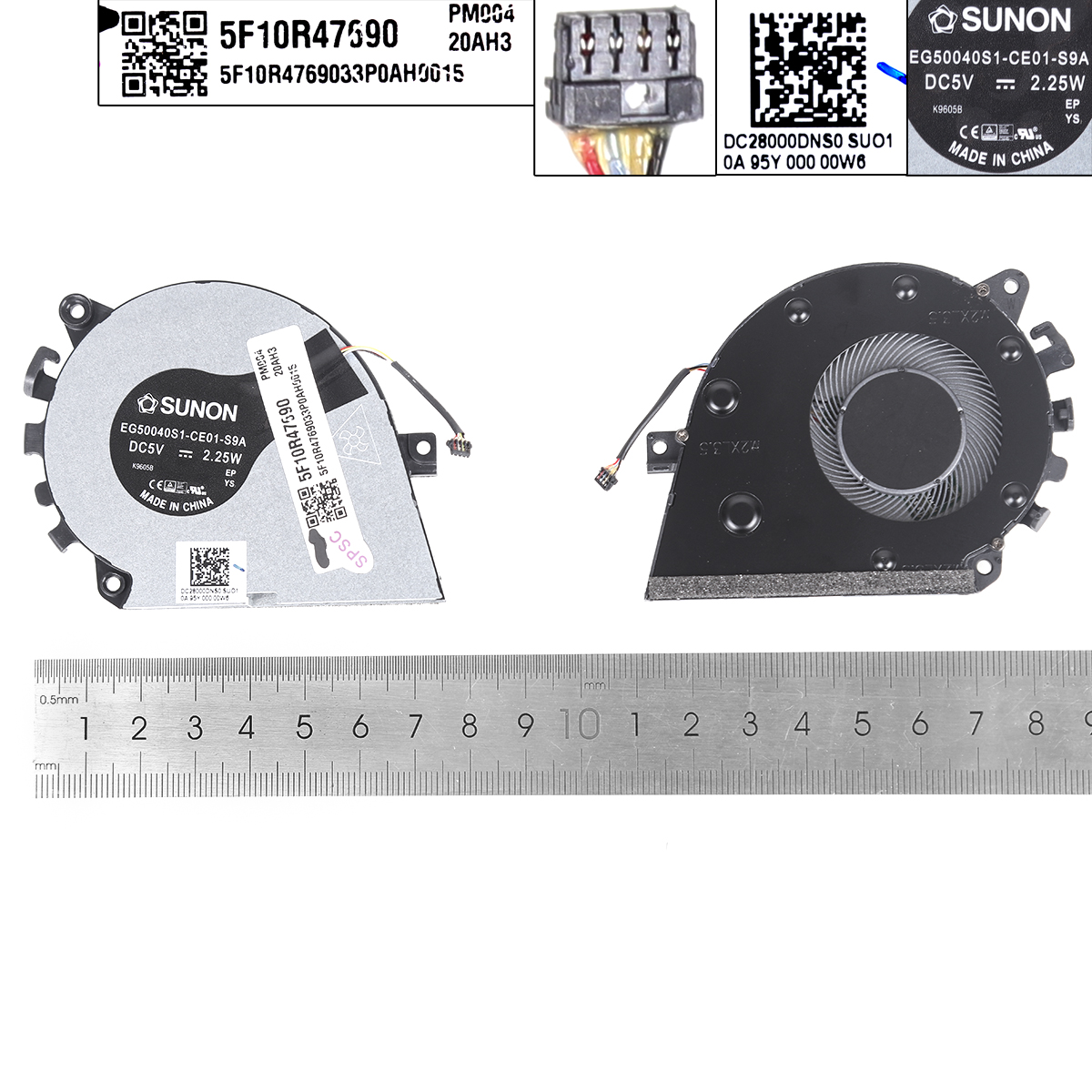 Picture of New Replacement CPU Cooling Fan For Lenovo air15 14 530S-14ARR 530S-15ikb xiaoxin pro15 (CPU ORG） N/A Layout
