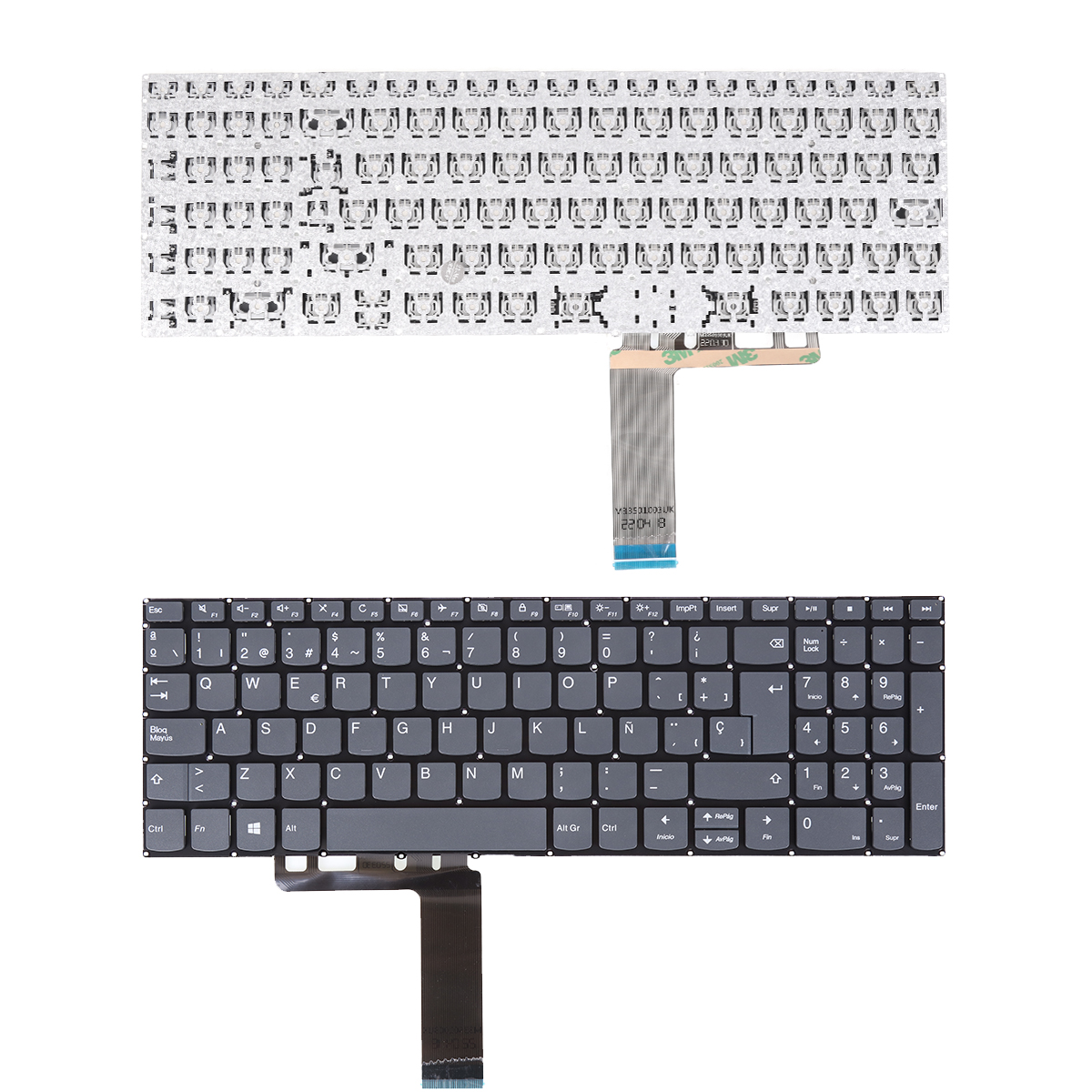 Picture of New Replacement Laptop Keyboard For Lenovo IdeaPad 330-15IKB GRAY win8(Without FRAME)  without  foil SP Layout