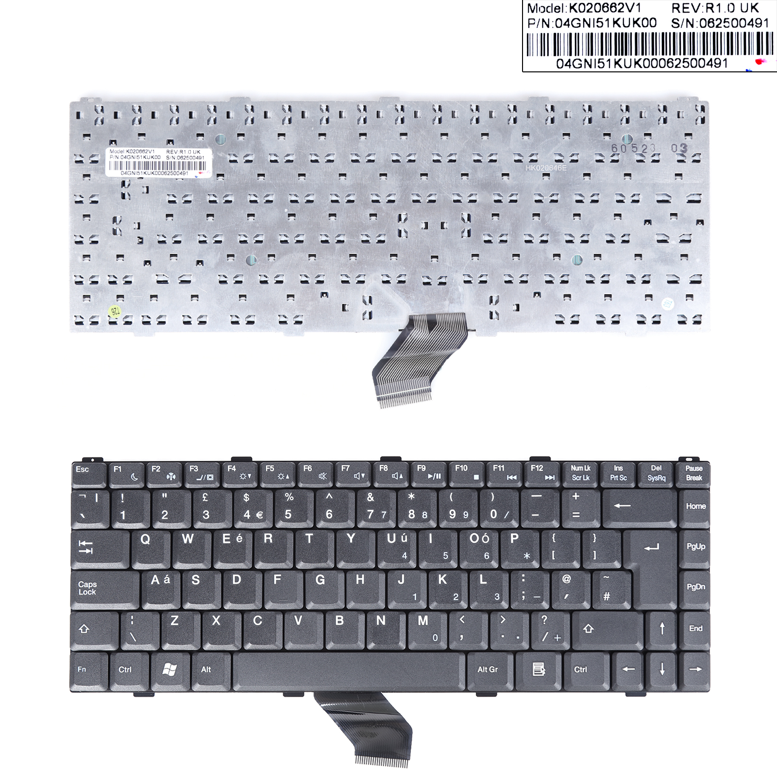 Picture of New Replacement Laptop Keyboard For 1 Uk Layout