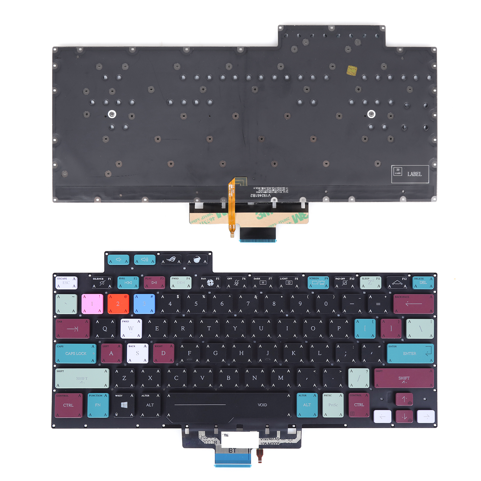Picture of New Replacement Laptop Keyboard For ASUS GA401 G14 Colorful keycaps（Backlit） US Layout