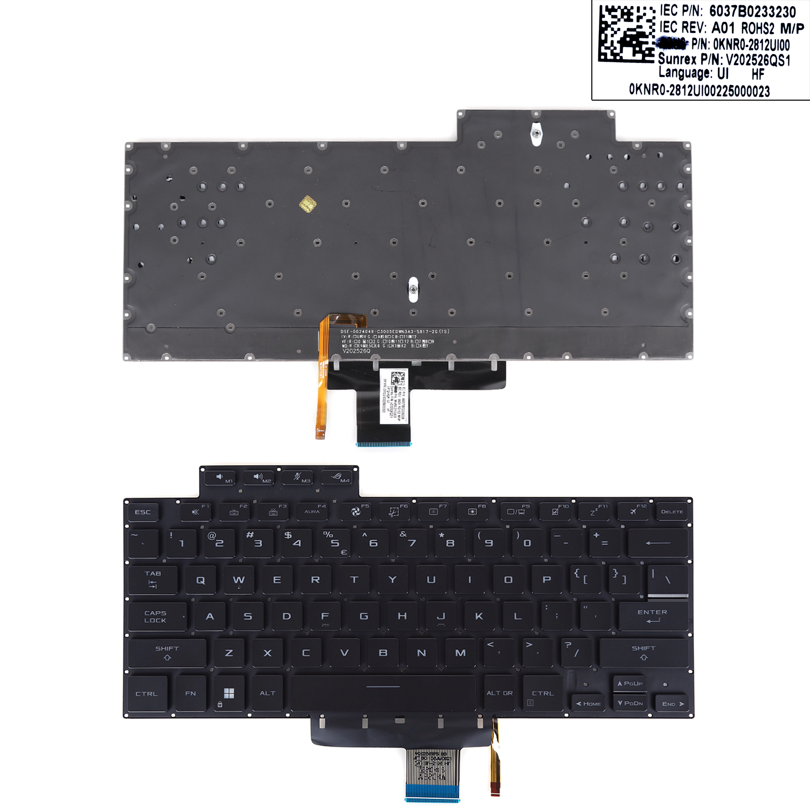 Picture of New Replacement Laptop Keyboard For ASUS GV601 Black（Backlit） US Layout