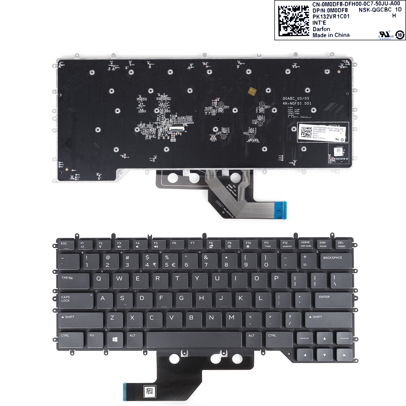 Picture of New Replacement Laptop Keyboard For DELL M15 R2 Black（Backlit） US Layout