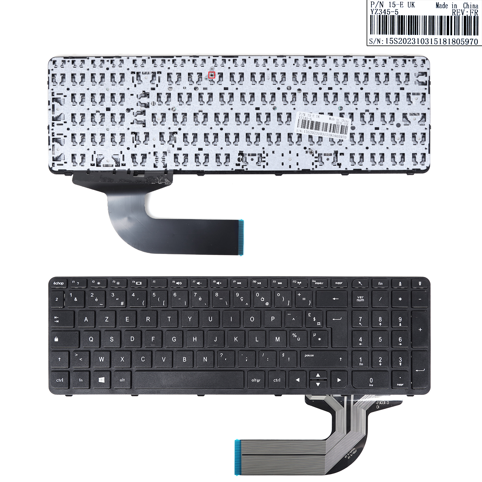 Picture of New Replacement Laptop Keyboard For HP Pavilion 15-e 15-n  250 G3  255 G3 256 G3  BLACK(Win8) FR Layout