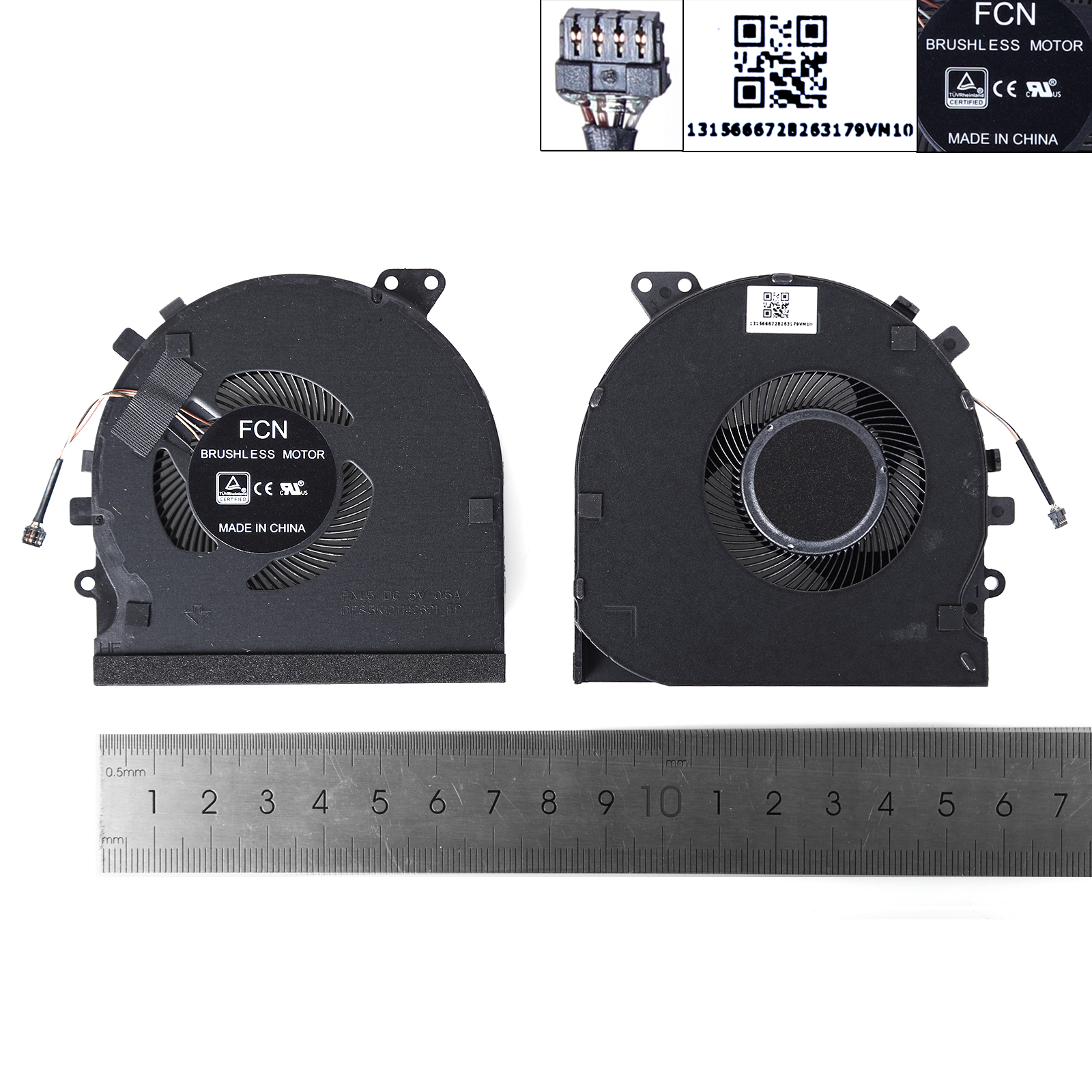 Picture of New Replacement CPU Cooling Fan For RAZER RZ09-027 RZ09-0270（ORG,GPU）. DFS5K121142621 Layout