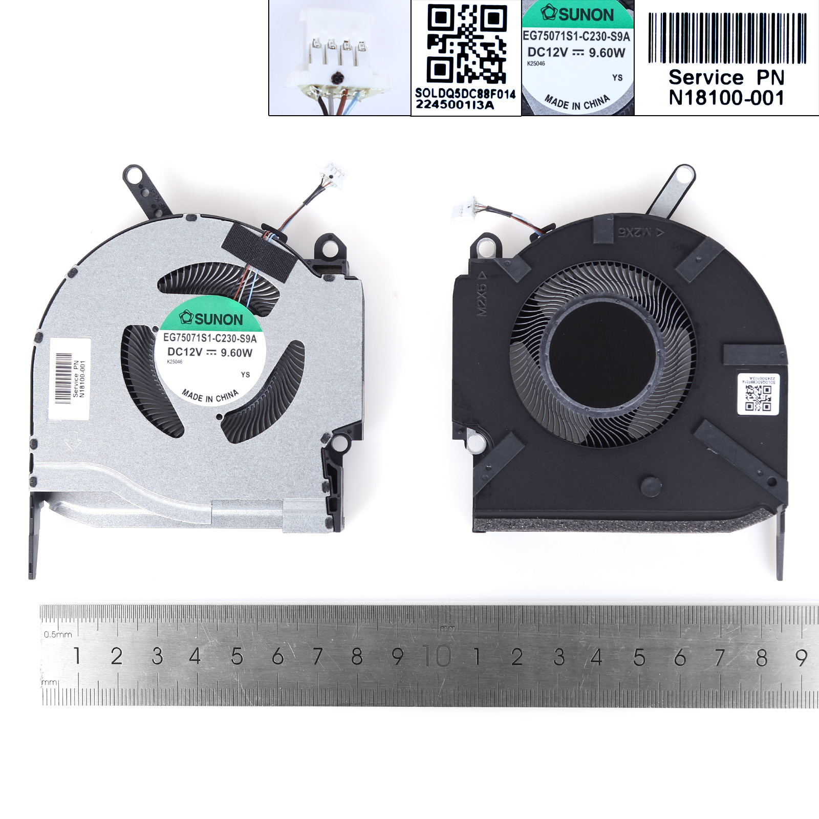 Picture of New Replacement CPU Cooling Fan For HP OMEN 16-K 16-N 8 Pro 12V 3060/70（GPU,ORG） N/A Layout