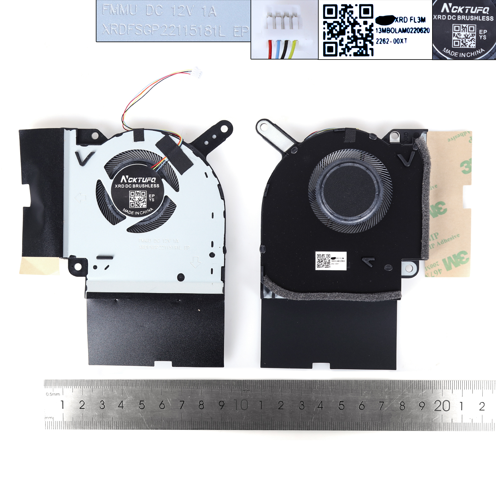 Picture of New Replacement CPU Cooling Fan For ASUS ROG Strix g731 g531gw g512lv G712 G542L 12V（GPU，High copy） N/A Layout