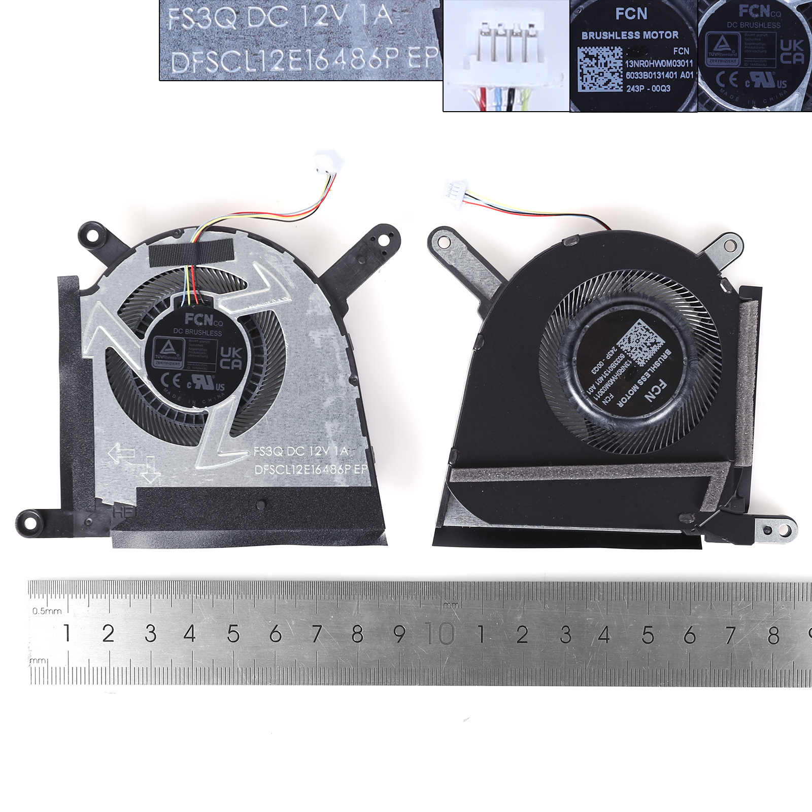 Picture of New Replacement CPU Cooling Fan For ASUS pro 5 FX607 FA607 （CPU,ORG） N/A Layout