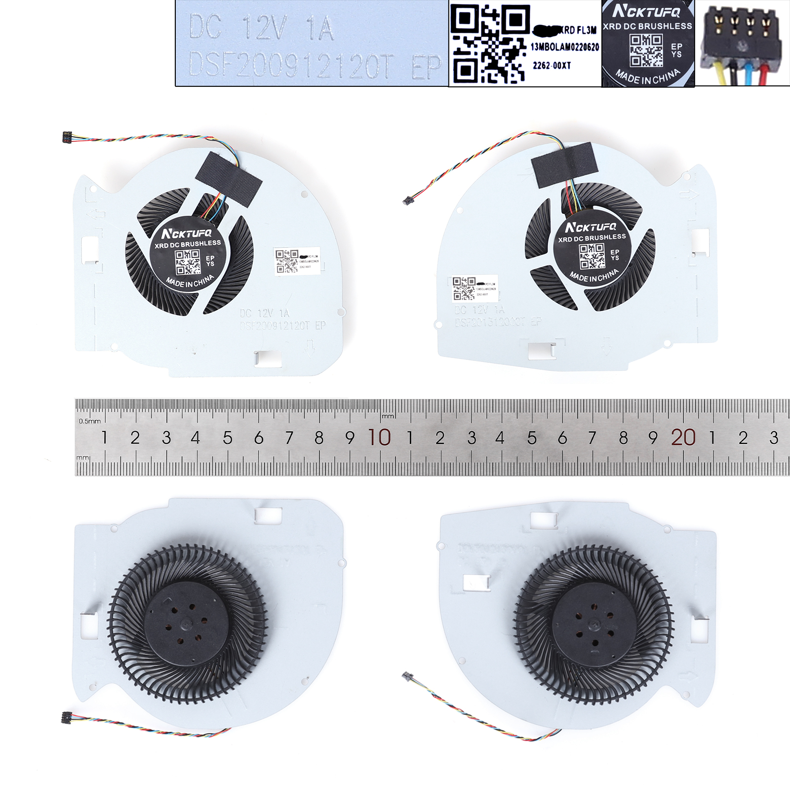 Picture of New Replacement CPU Cooling Fan For ASUS ROG Zephyrus M GM501 GM501GS（L+R,High copy） N/A Layout