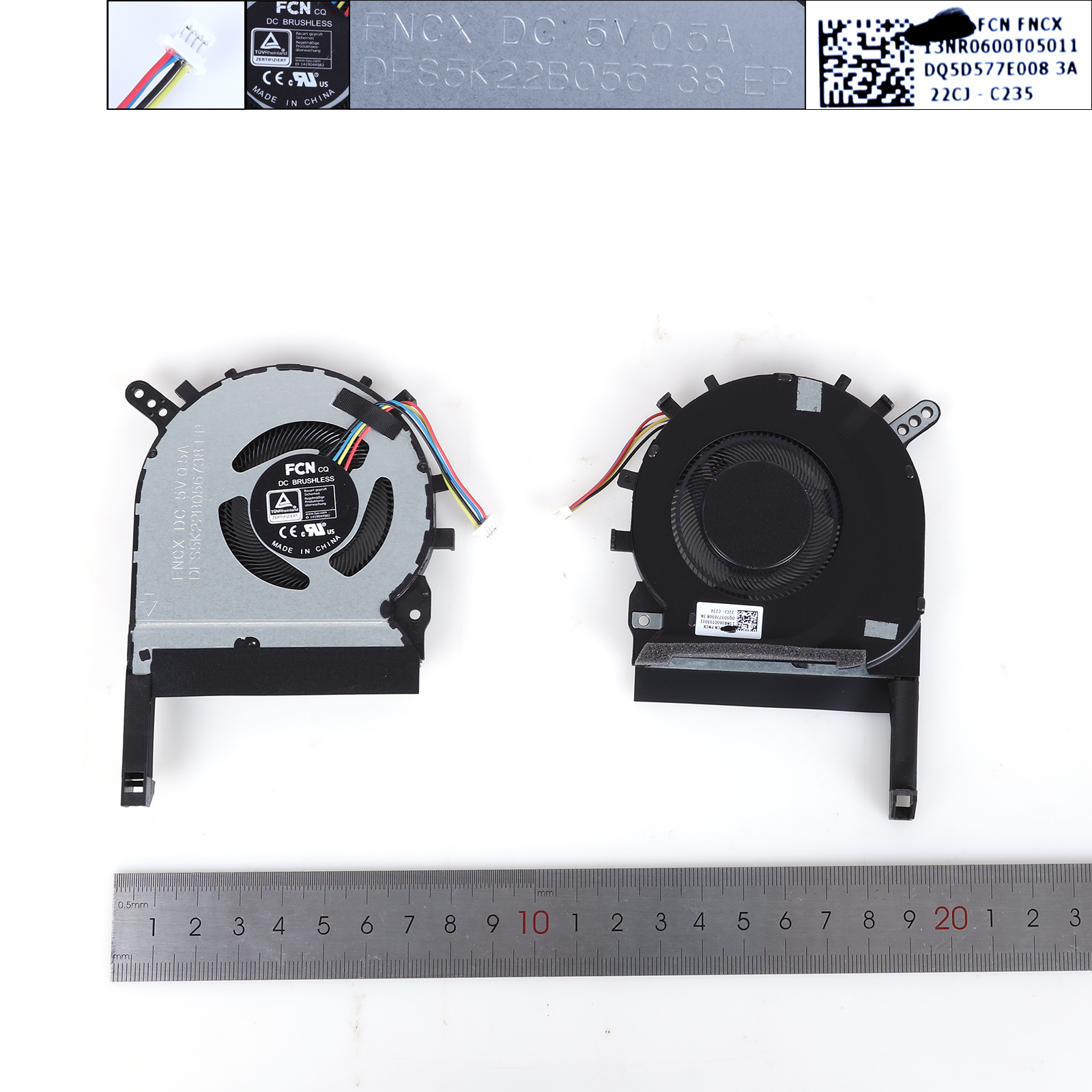 Picture of New Replacement CPU Cooling Fan For Asus FA506 QR QM HM FA706 2021（CPU,ORG） N/A Layout