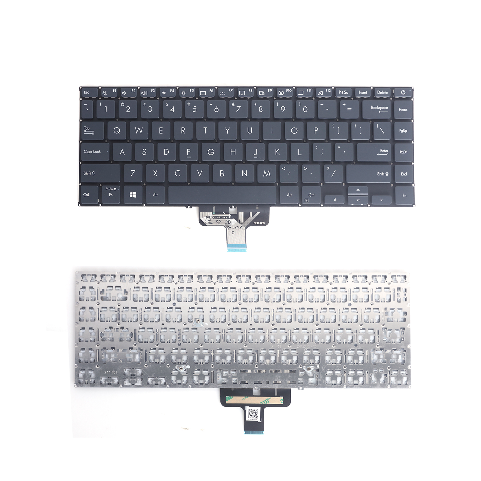 Picture of New Replacement Laptop Keyboard For ASUS UX435 Gray (Backlit,Without Frame, Win8)	 US Layout