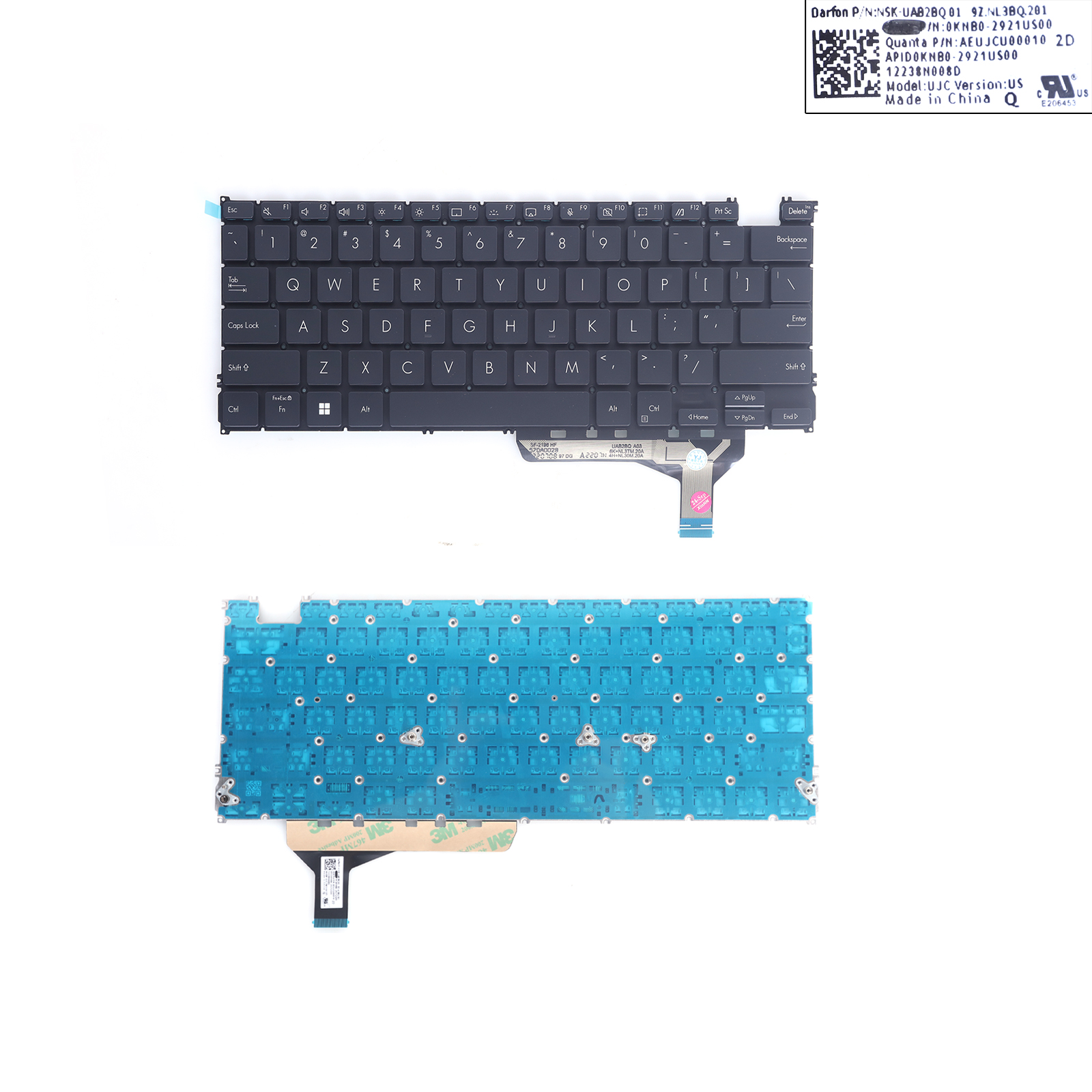 Picture of New Replacement Laptop Keyboard For ASUS Zenbook 14 OLED UX3402Z UX3402V S13 X13 UM5302T Black Backlit US Layout