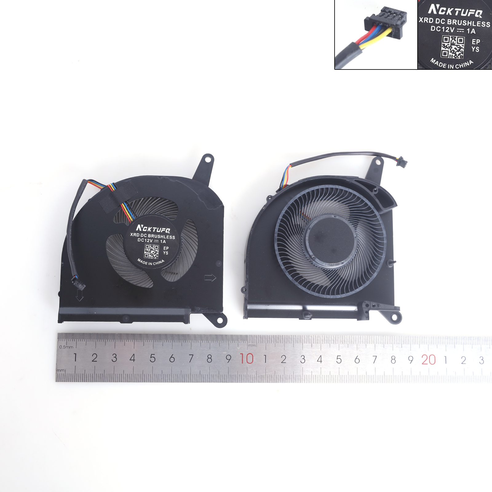 Picture of New Replacement CPU Cooling Fan For Aorus 15G 15P 17P RX7G RX5G RP77 RP75 1CM（L+R,High copy） N/A Layout