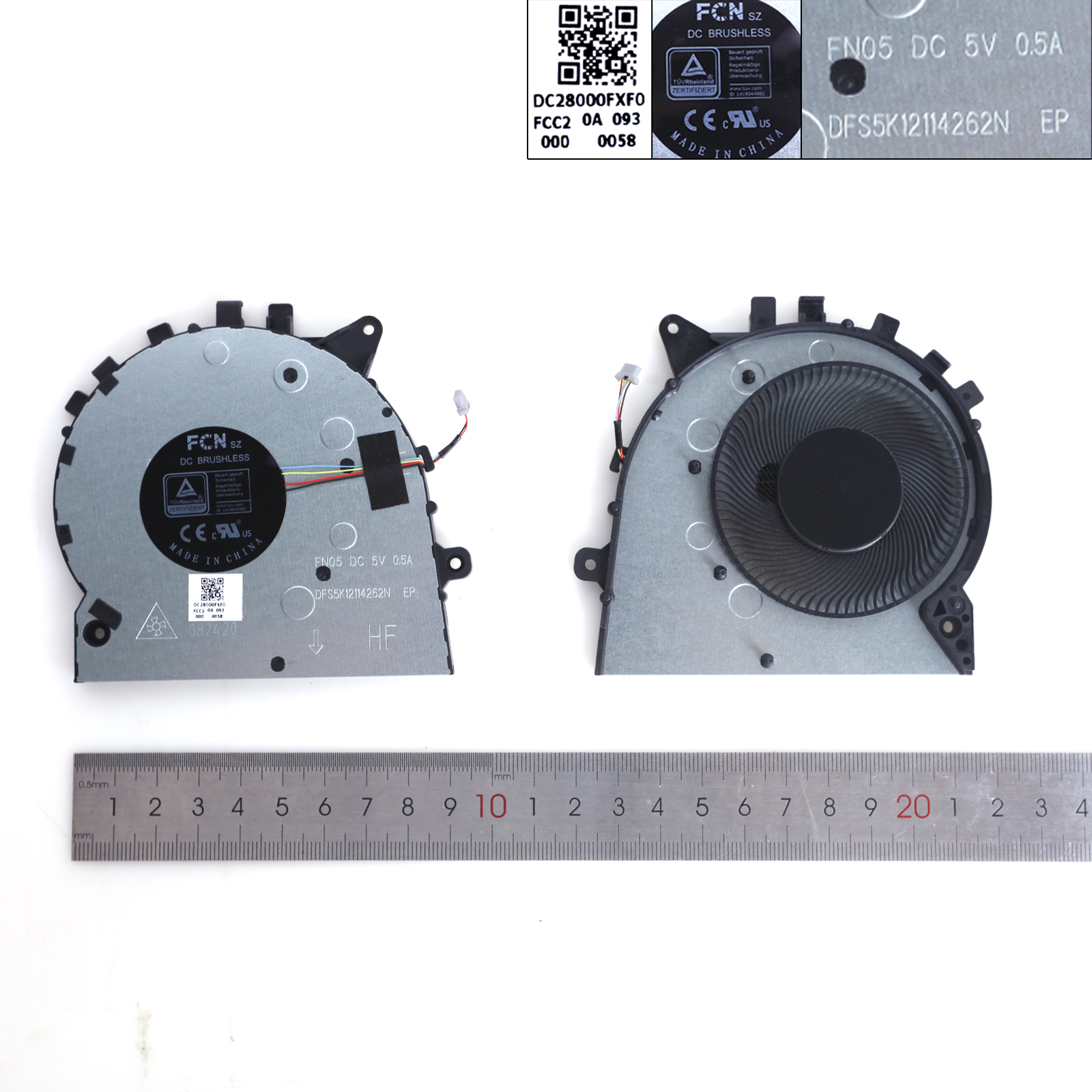 Picture of New Replacement CPU Cooling Fan For LENOVO YOGA 15C C750-15 YOGA 7i 15ITL5（ORG） N/A Layout