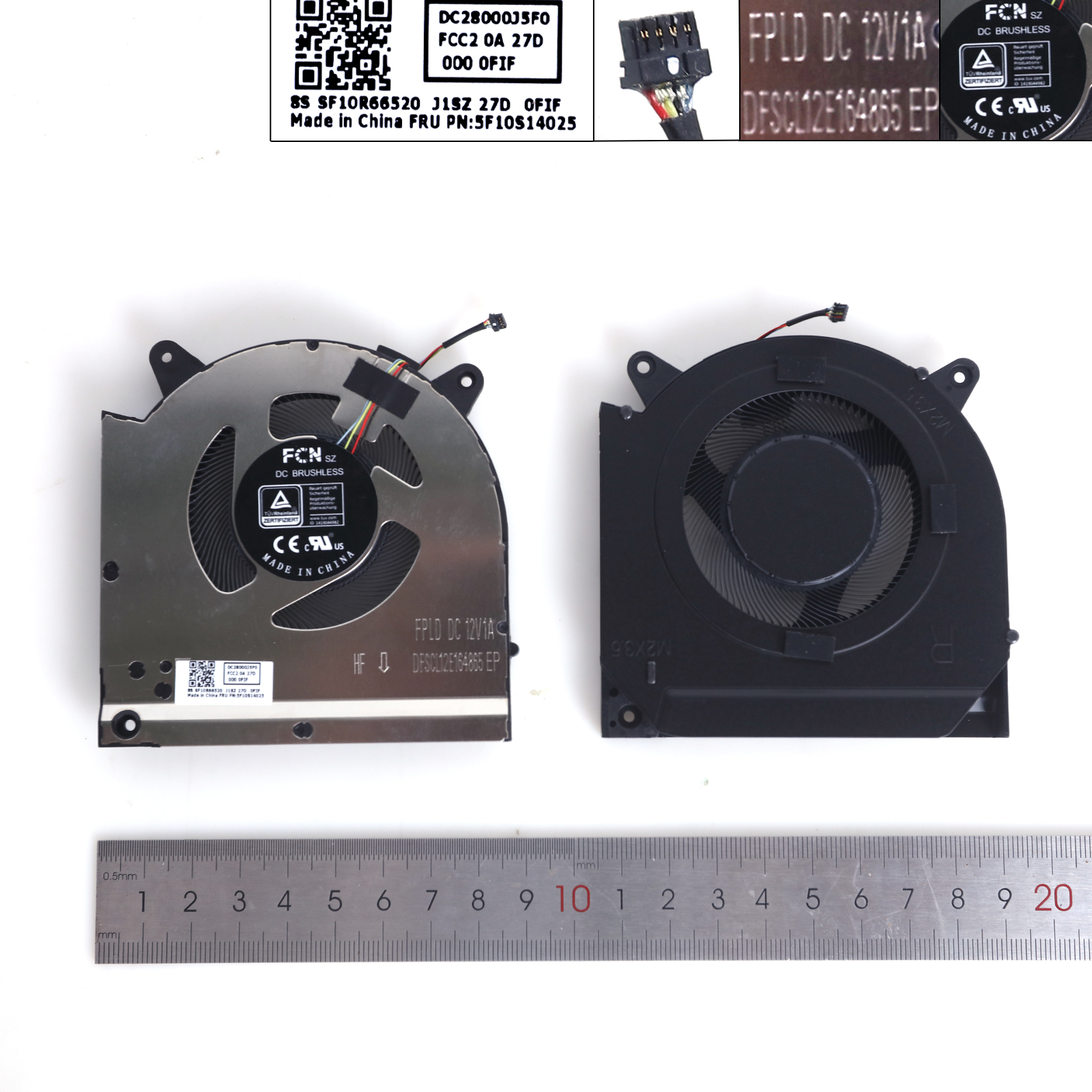 Picture of New Replacement CPU Cooling Fan For LENOVO R9000X Y9000X ARH7 IAH7 82TF 2022 12V（L+R,ORG） N/A Layout