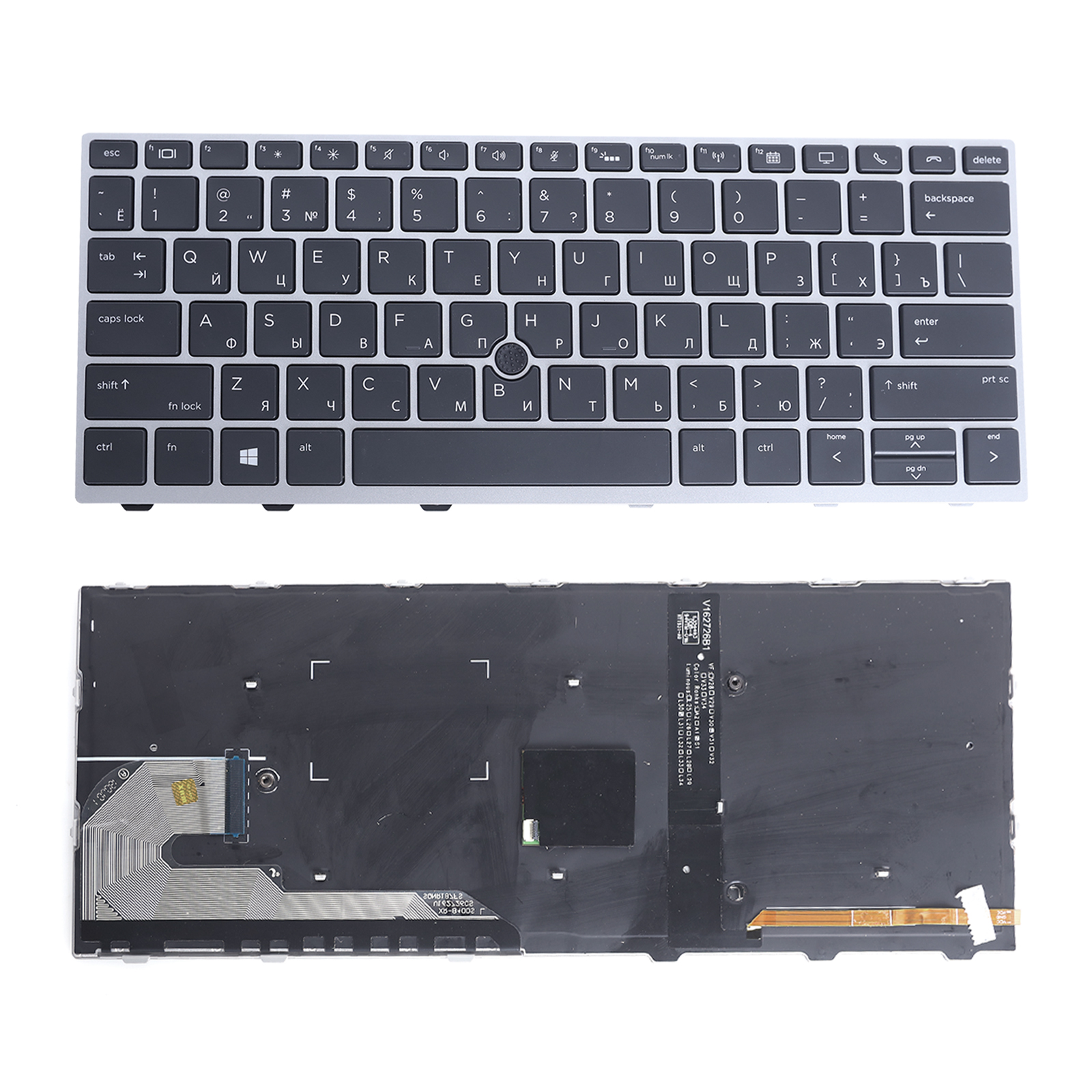 Picture of New Replacement Laptop Keyboard For HP 830 G5 735 G5 735 G6 836 G5 730 G5 Sliver frame With Point stick ,Backlit (PULLED ) RU Layout