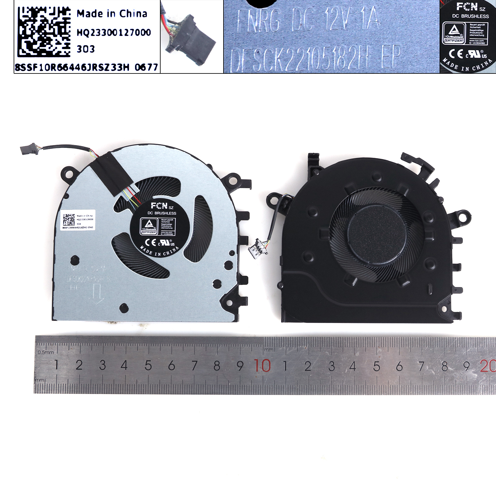 Picture of New Replacement CPU Cooling Fan For LENOVO PRO 16 YOGA 16s 5 PRO-16ACH6 12V（L+R,ORG） N/A Layout