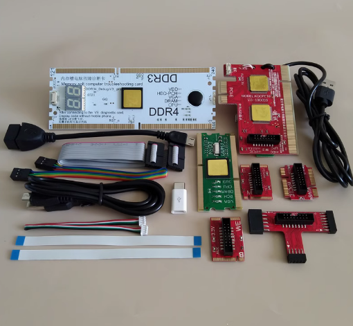 Picture of V8 Multi-function memory diagnostic card Full set of motherboard maintenance and detection tools Applicable to: Desktop appliance Laptop server Mobile phone Supported interface: PCI PCIE MINIPCI LPC M2 MSATA DDR3 DDR4 USB EC