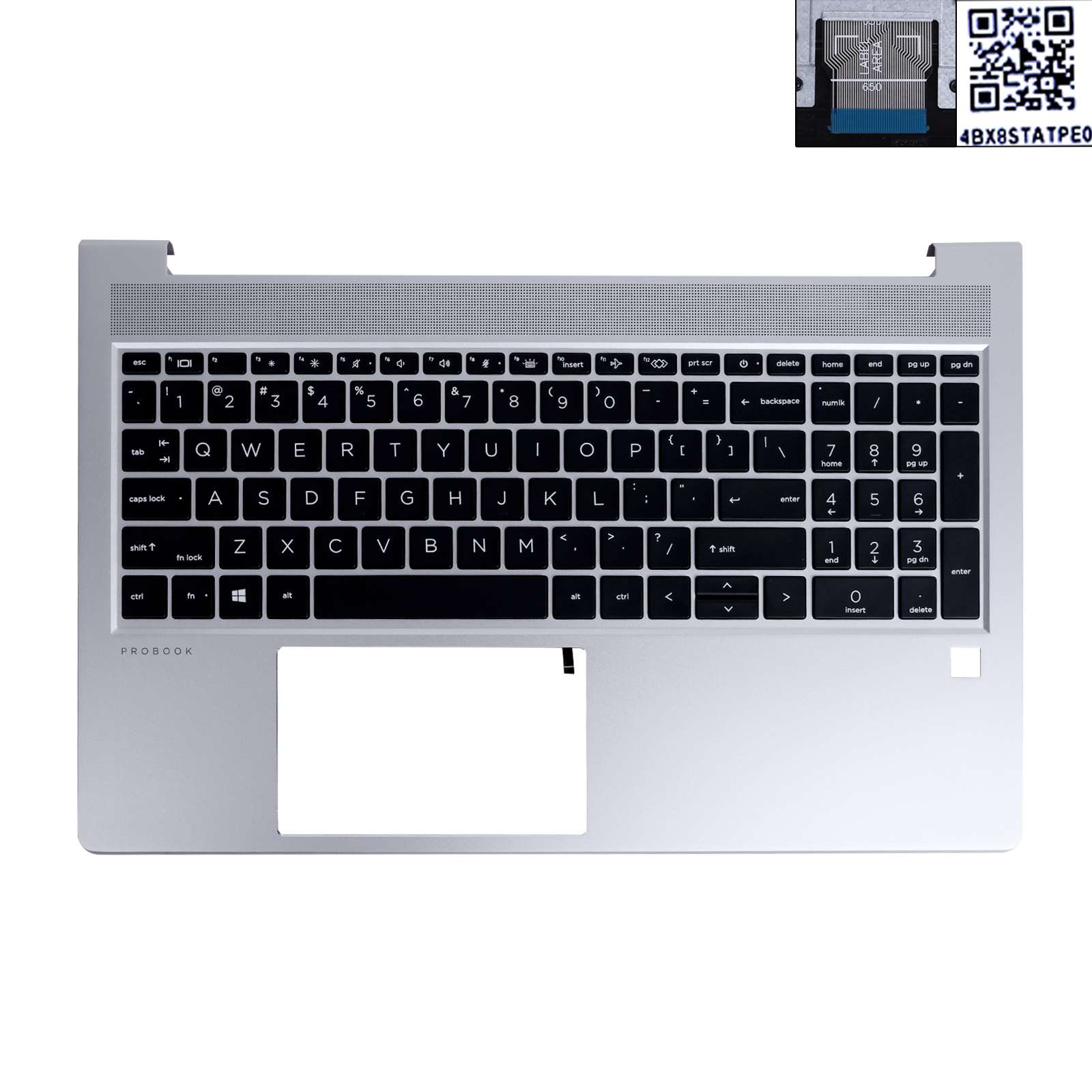 Picture of New Replacement Laptop Cover For HP 450 G9 palmres with US keyboard case Upper cover Silver	