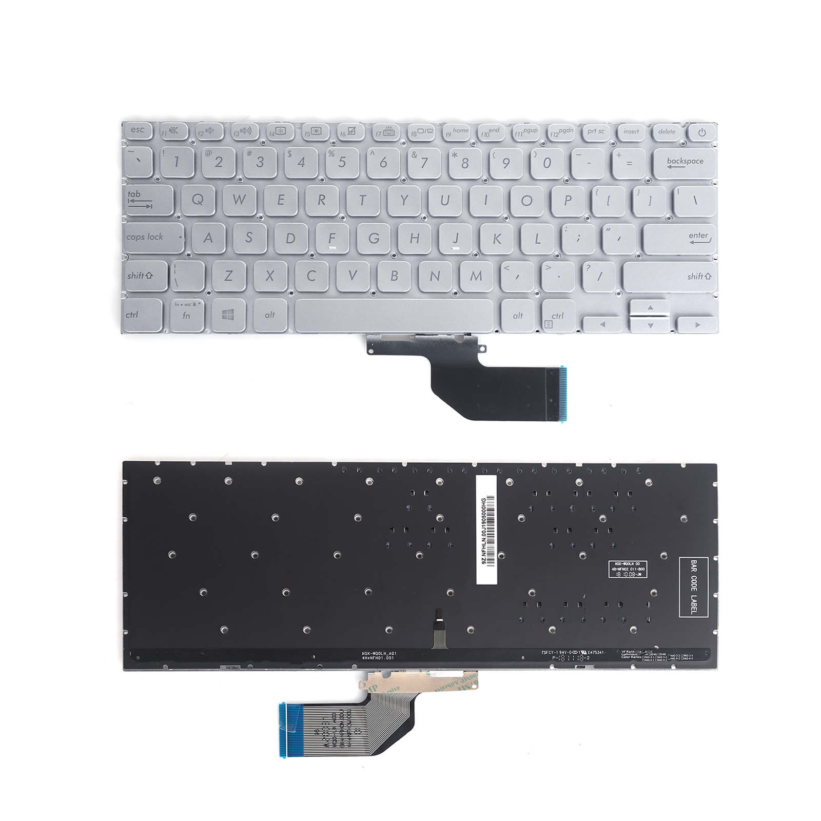 Picture of New Replacement Laptop Keyboard For ASUS S403F A403F X403F ADOL13U SILVER（(Backlit,For Win8)） US Layout