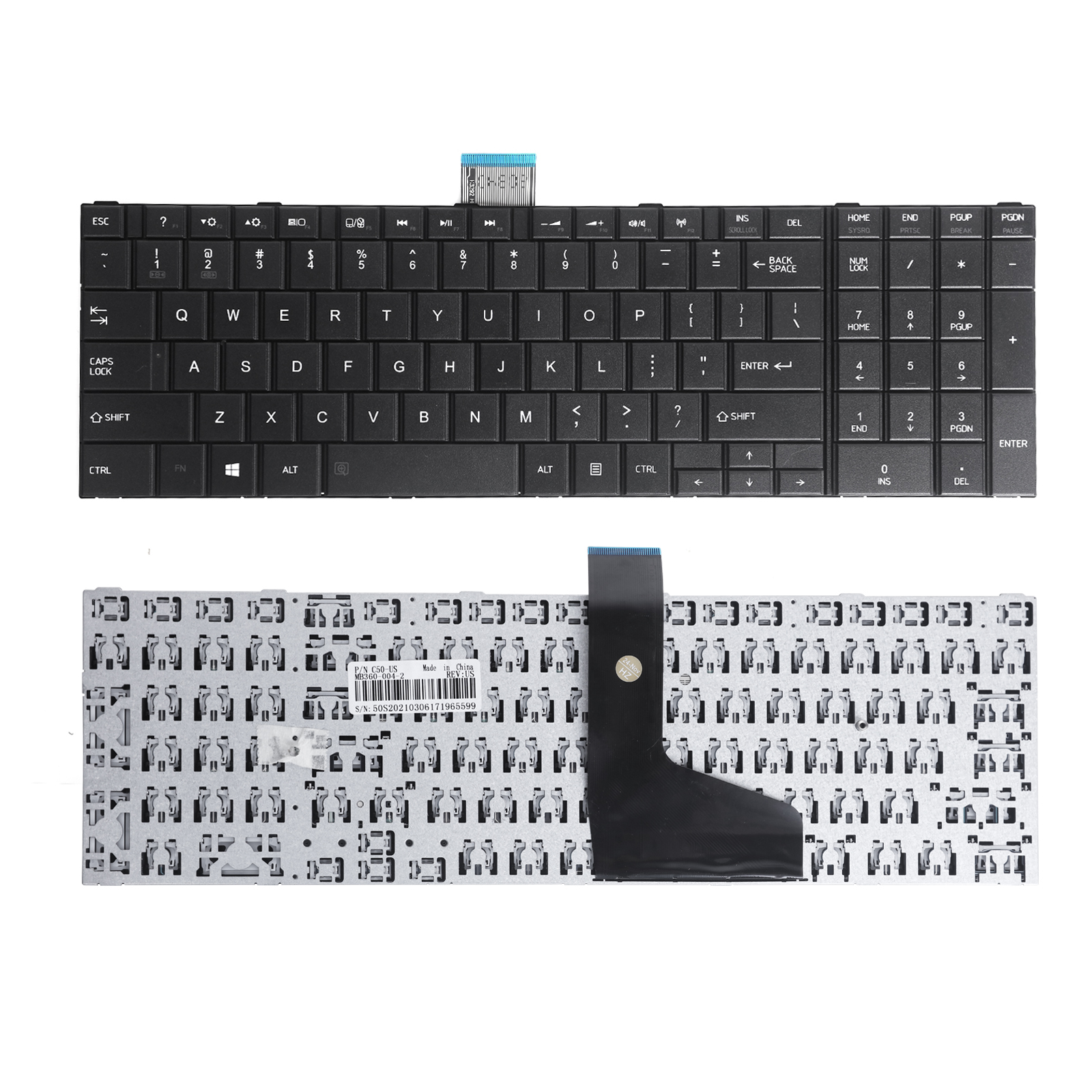 Picture of New Replacement Laptop Keyboard For TOSHIBA C50 C55D BLACK(For Win8) US Layout