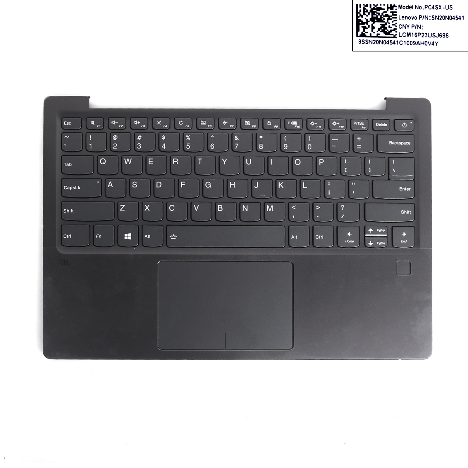 Picture of New Replacement Laptop Cover For Lenovo ideapad 720s-13IKB palmres with US Backlit keyboard case Upper cover BLACK