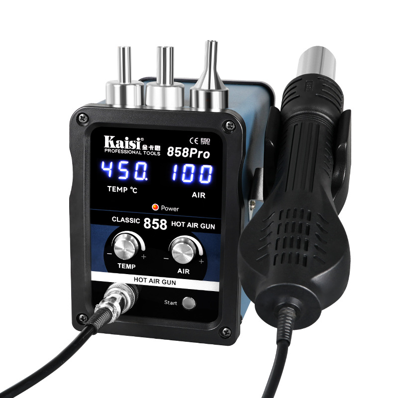 Picture of 220V digital display hot air gun controlled temperature welding platform Quiet anti-static constant temperature electric hot air welding platform