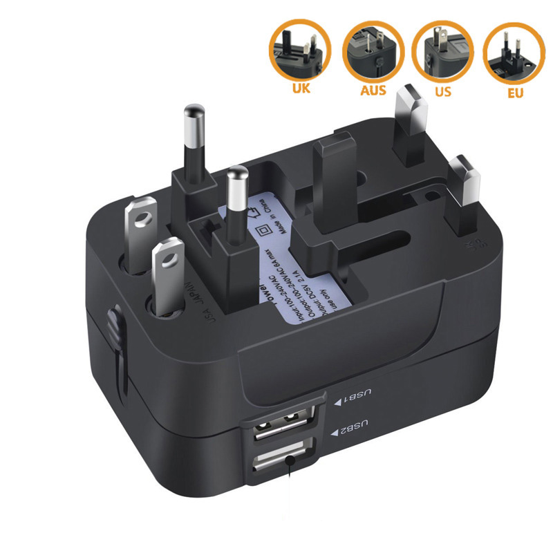 Picture of Universal Plug Converter Universal Travel Plug USB-A 2.1A for UK AUS US EU
