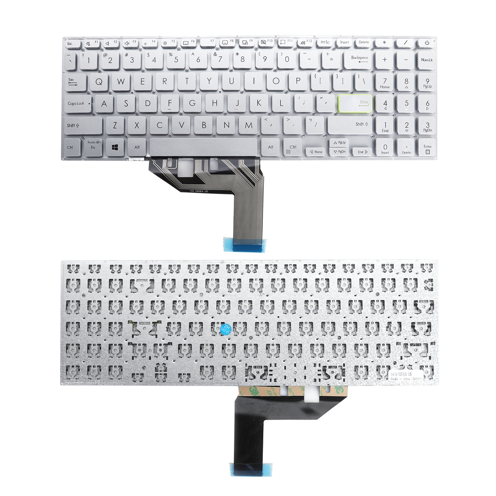 Picture of New Replacement Laptop Keyboard For  Asus VivoBook S15 S532 S532F S532FAS532FL QWERTZ SILVER（OEM） US Layout