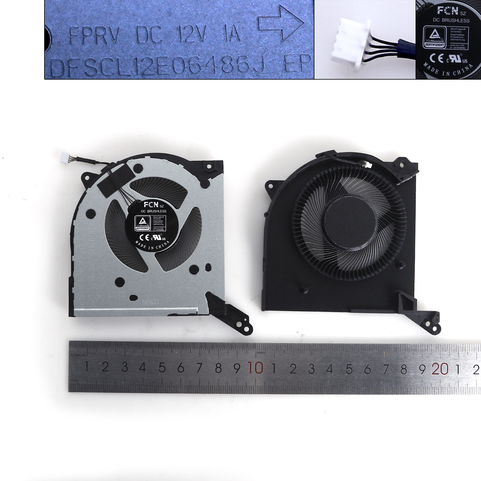 Picture of New Replacement CPU Cooling Fan For Lenovo Legion Y9000K IAX7 R9000K 2022 Legion7 16IAX7 12V（L+R,ORG） N/A Layout