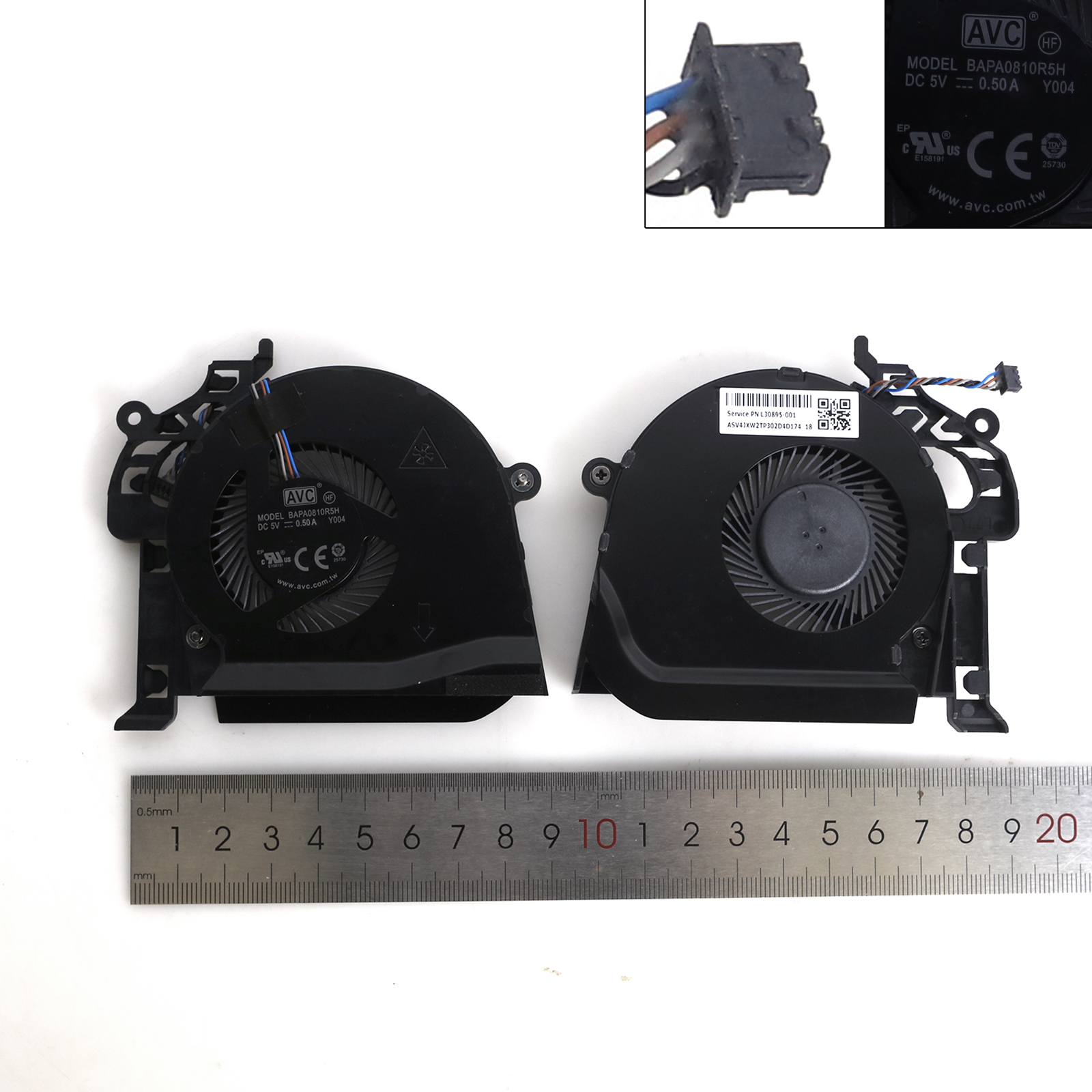 Picture of New Replacement CPU Cooling Fan For HP ZBOOK 15 G5 15 G6 FAN COOLER NUOVA 4 PIN （GPU，ORG） L30895-001 Layout