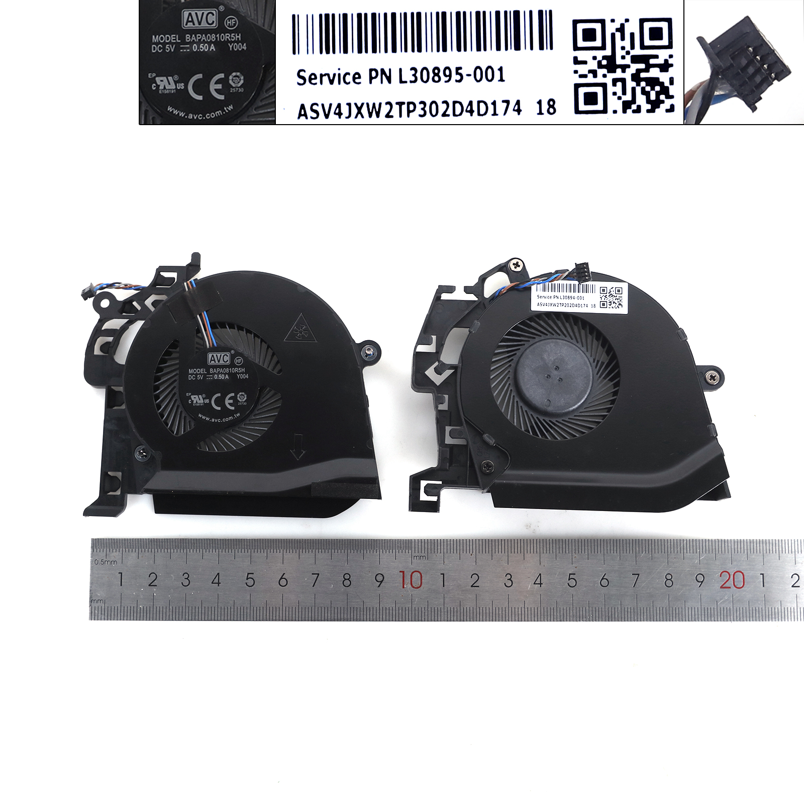 Picture of New Replacement CPU Cooling Fan For HP ZBOOK 15 G5 15 G6 FAN COOLER NUOVA 4 PIN （CPU+GPU，ORG） L30894-001 L30895-001 Layout