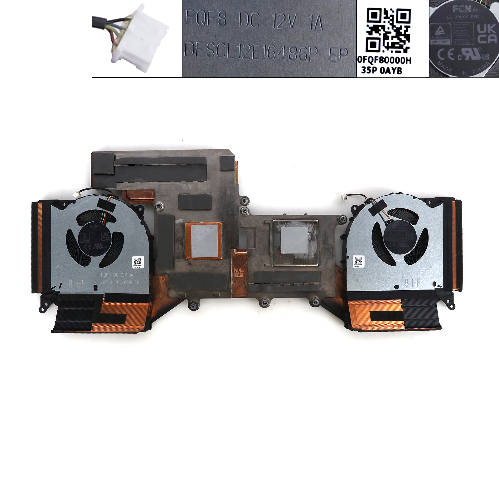 Picture of New Replacement CPU Cooling Fan For  Lenovo Legion Pro 716IRX8H Y9000K 2022 With Heatsink 5H40S20787 5H40S20788 5H40S20789 Layout