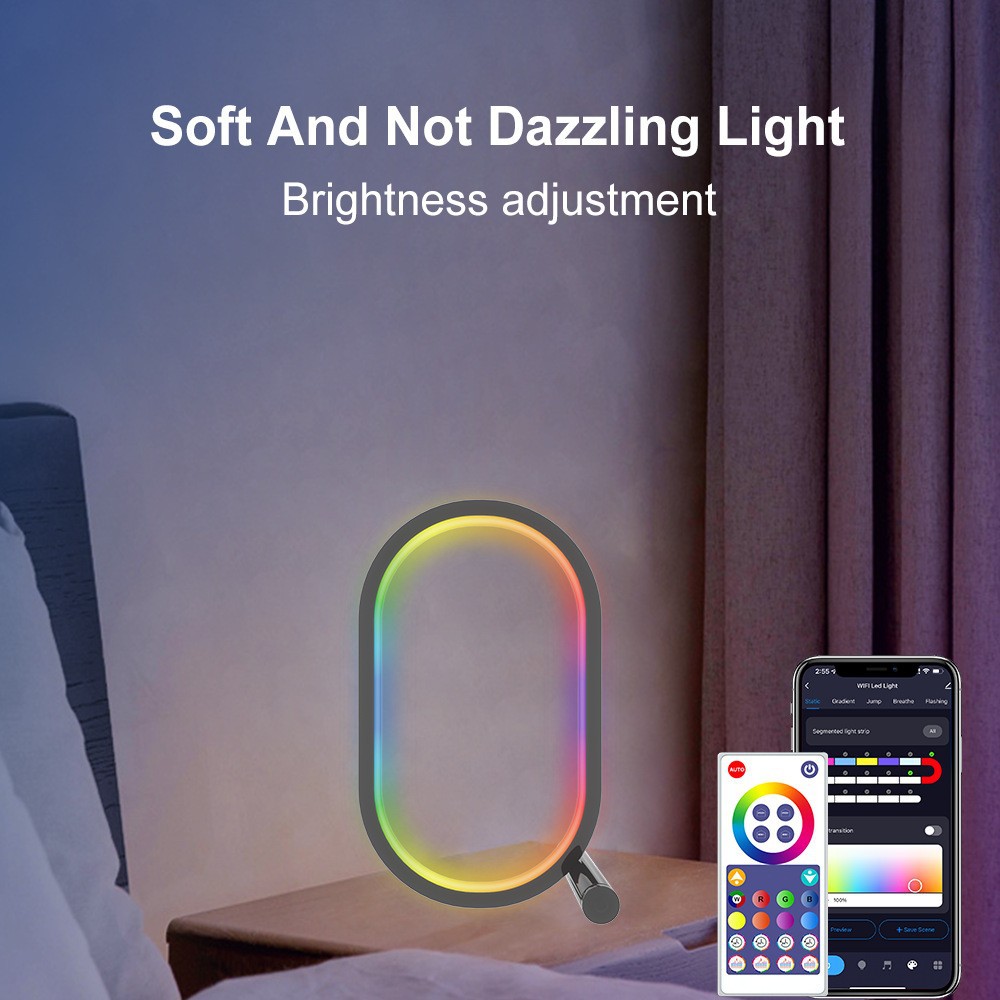 Smart creative Desk lamp RGBIC Magic desktop atmosphere light esports desktop network red light tuya Smart APP view 2