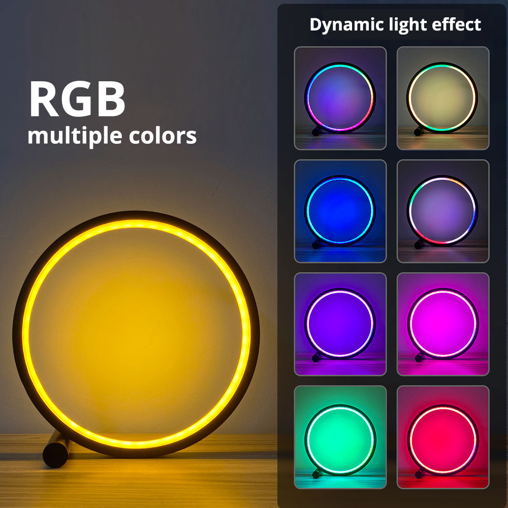 Smart Creative Desk lamp RGBIC Magic desktop atmosphere light esports desktop 10-inch network red light tuya Smart APP view 2