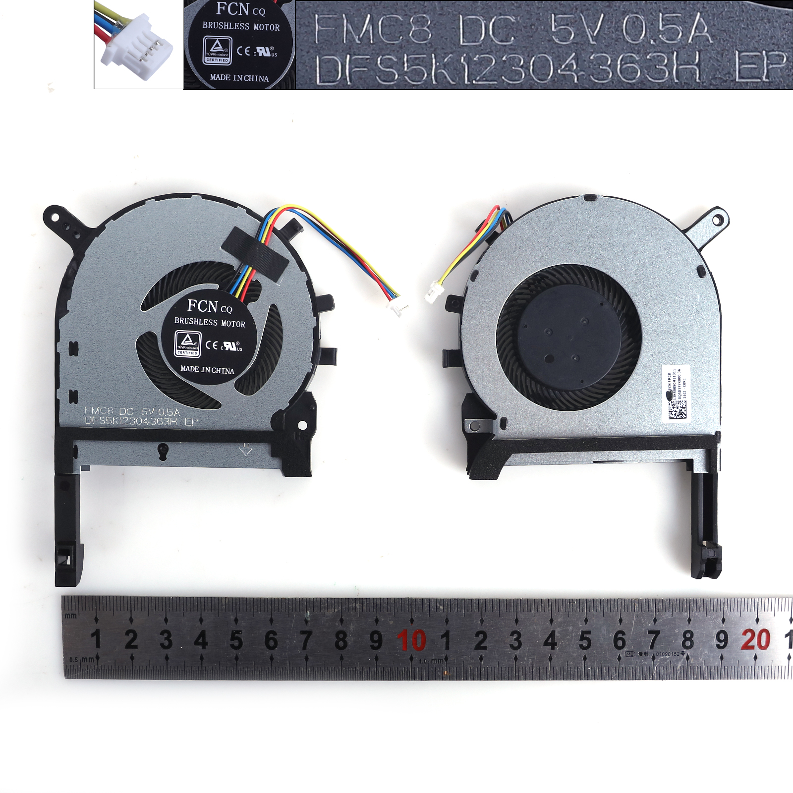 Picture of New Replacement CPU Cooling Fan For ASUS FX86 FX95G FX705G FX505（CPU，Original） N/A