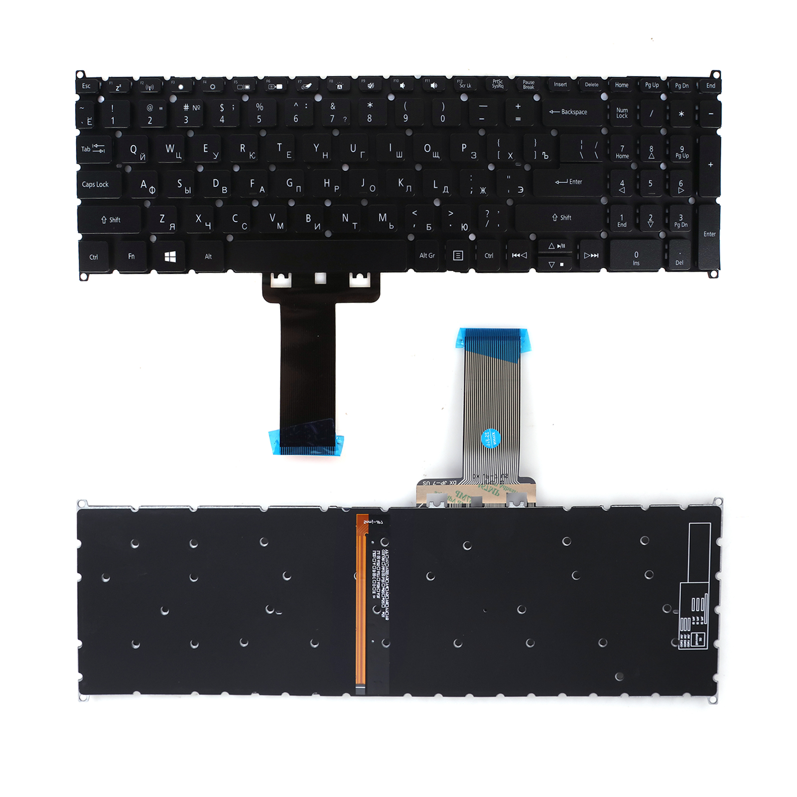 Picture of New Replacement Laptop Keyboard For OEM Acer  NP515-51  SP515-51  N17W1  A317-51  backlit, black RU Layout
