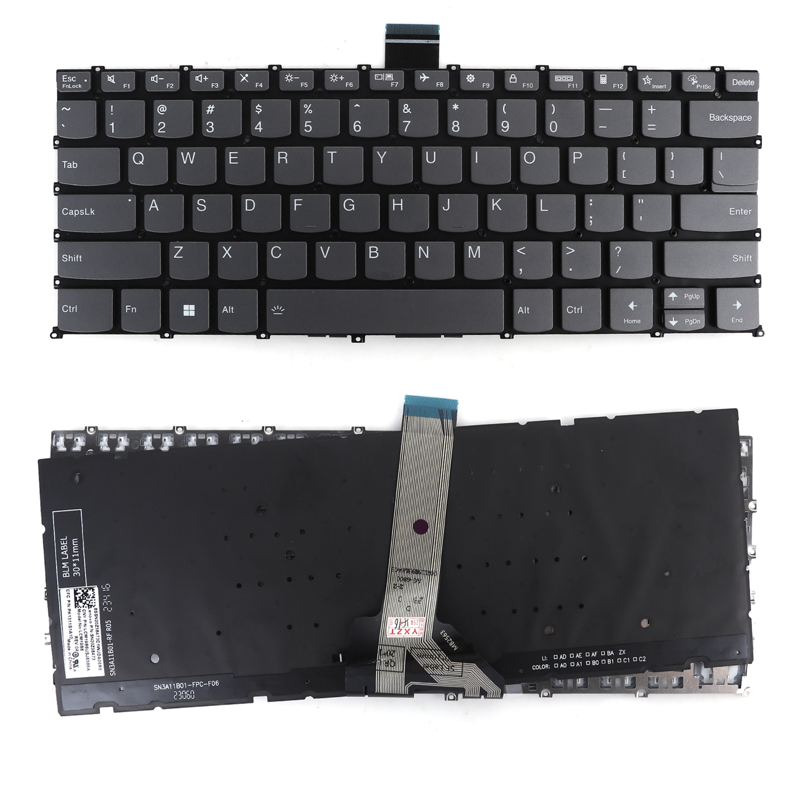 Picture of New Replacement Laptop Keyboard For Lenovo Legion Air14 2023 LRL8 IAP8IRP8 IAH8Pro14IRH8 GRAY （Backlight，Without FRAME） US Layout