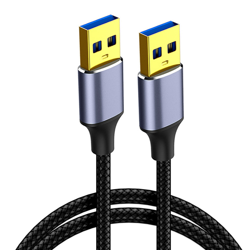 Picture of USB3.0 high-speed dual-ended data cable, male-to-male connection cable, portable hard drive box, laptop cooling interface