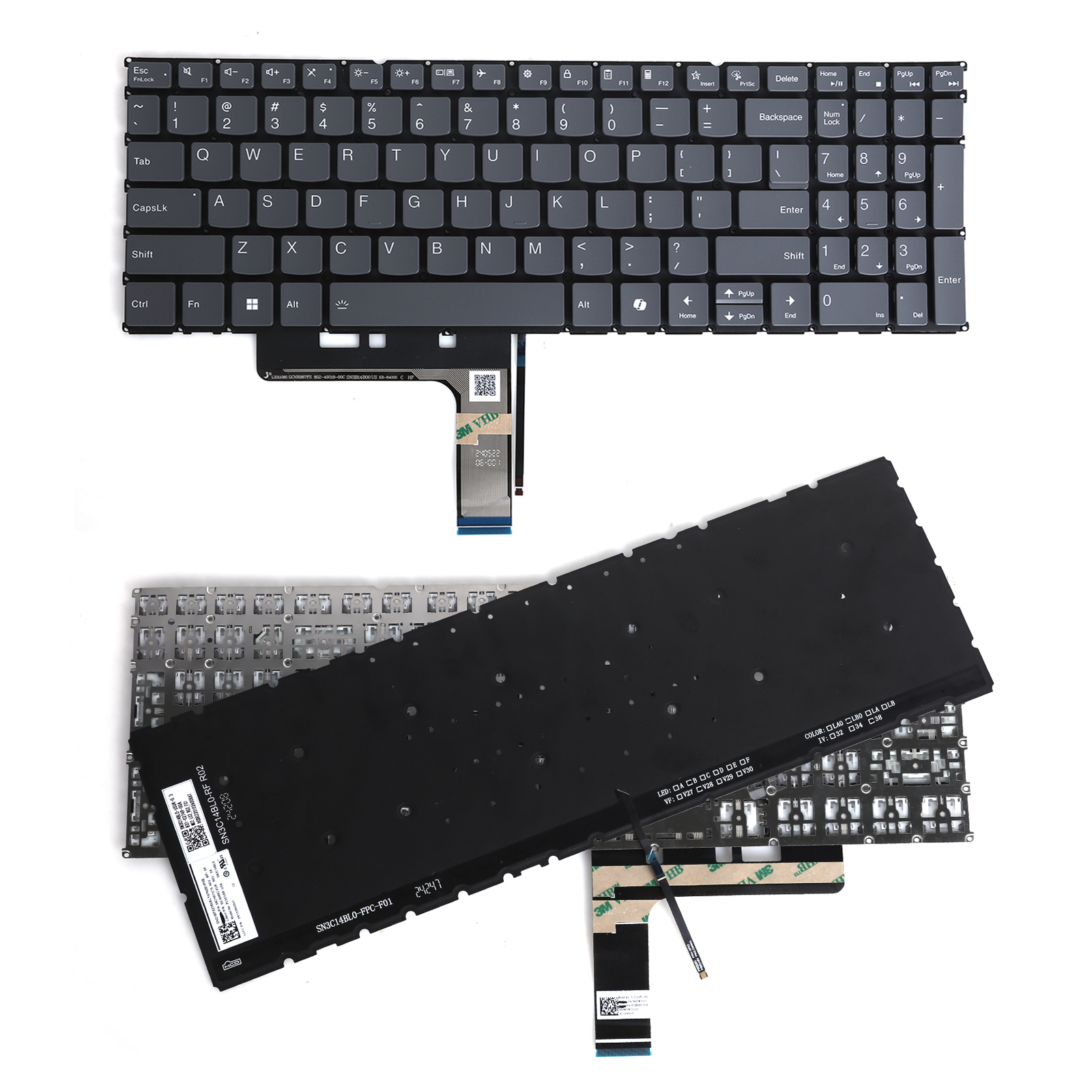Picture of New Replacement Laptop Keyboard For Lenovo Yoga pro 9 16 IRP8 Yoga Pro 16s IRP8 GRAY（Backlit，AI） US Layout