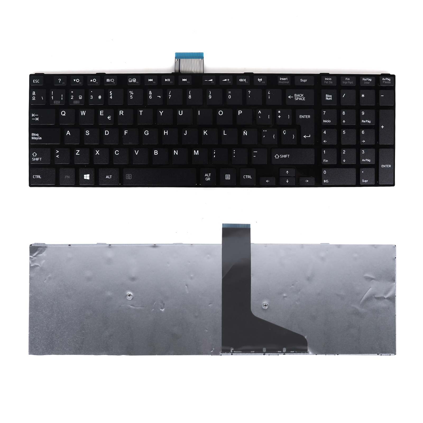 Picture of New Replacement Laptop Keyboard For Toshiba Satellite C70-A C70-B C70D-A C70D-B  GLOSSY FRAME BLACK  (Win8) SP Layout