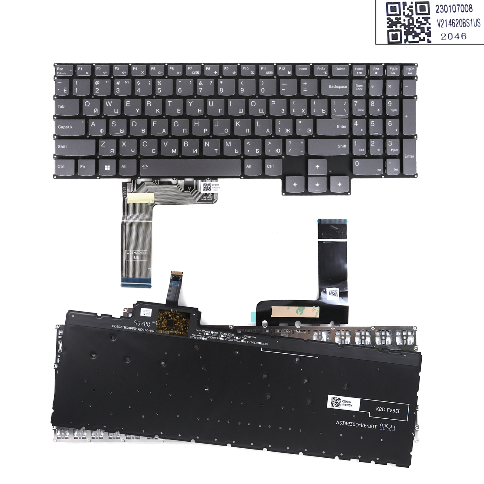 Picture of New Replacement Laptop Keyboard For Lenovo IdeaPad Gaming 3 15ARH7/16IAH S7 15IMH5/16ARH7 GRAY（Full Colorful Backlit，Win8） RU Layout