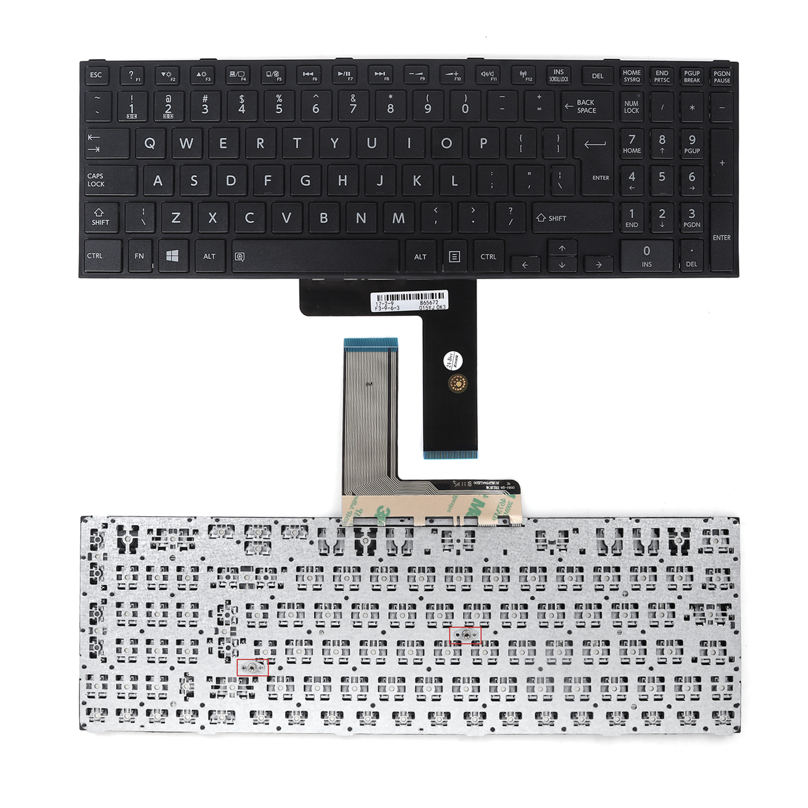 Picture of New Replacement Keyboard Laptop For TOSHIBA C50-B C50D-B C55-B C55D-B C50A-B C50T-B R50-B BLACK FRAME BLACK(Win8) UI Layout
