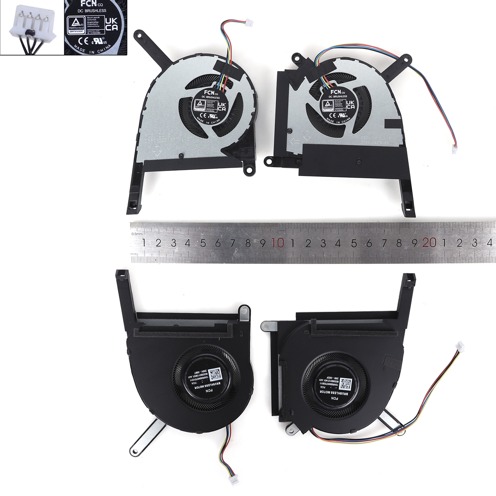Picture of New Replacement CPU Cooling Fan For ASUS L+R 5V FX507 FX507Z FA507R ZC FX707ZR FA707（ORG） N/A Layout