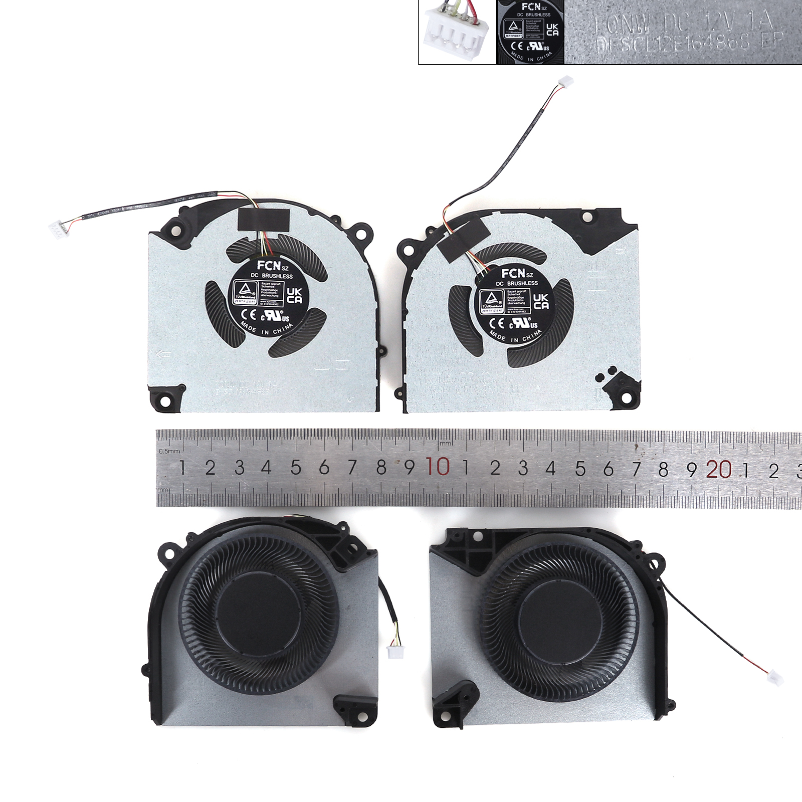 Picture of New Replacement CPU Cooling Fan For Gigabyte G5 KF RC55 Z9D7 Z9R7 Z9R9 G8R9 G9R9 Z7D6 Z8D6 Z8R7 Z8R9 12V (L+R,ORG) N/A Layout